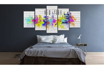 Billede Colorful New York 200x100 - Artgeist sp. z o. o. - Boligtilbehør - Billeder & kunst - Billeder på lærred
