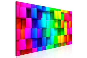 Billede Colourful Cubes 5 Parts Narrow 225x90 - Artgeist sp. z o. o. - Boligtilbehør - Billeder & kunst - Billeder på lærred