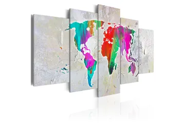 Billede Colourful Planet 200x100 - Artgeist sp. z o. o. - Boligtilbehør - Billeder & kunst - Billeder på lærred
