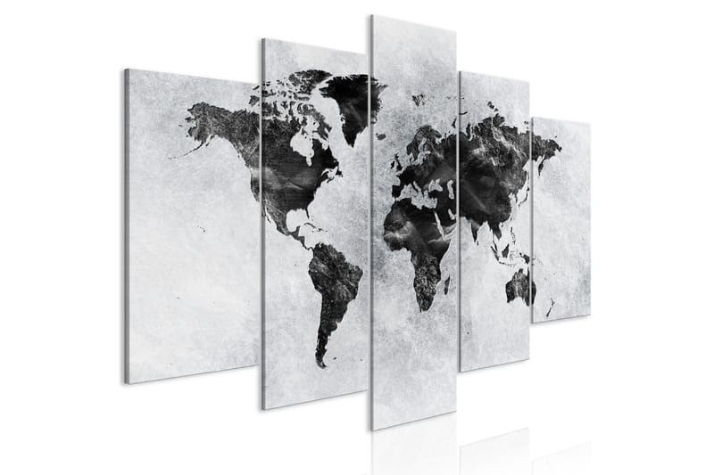 Billede Concrete World 5 Parts Wide 100x50, Artgeist sp. z o. o.