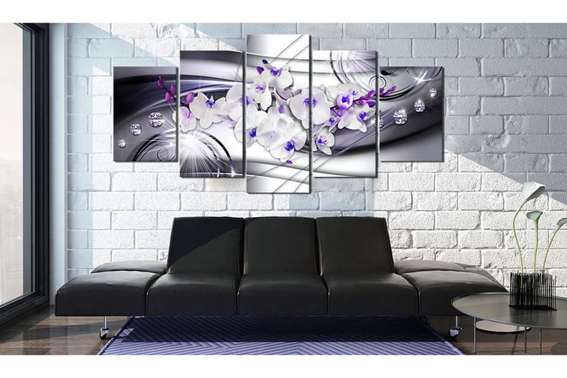 Billede Coolness Of Orchid 200x100 - Artgeist sp. z o. o. - Boligtilbehør - Billeder & kunst - Billeder på lærred