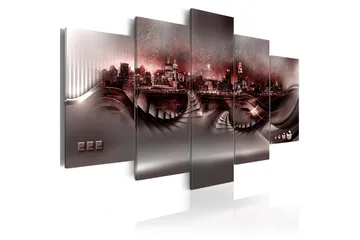 Billede Crimson City 200x100 - Artgeist sp. z o. o. - Boligtilbehør - Billeder & kunst - Billeder på lærred