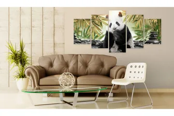 Billede Cute Panda Bear 200x100 - Artgeist sp. z o. o. - Boligtilbehør - Billeder & kunst - Billeder på lærred