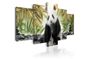 Billede Cute Panda Bear 200x100 - Artgeist sp. z o. o. - Boligtilbehør - Billeder & kunst - Billeder på lærred