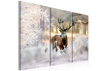 Billede Deer In The Cold 90x60 - Artgeist sp. z o. o. - Boligtilbehør - Billeder & kunst - Billeder på lærred