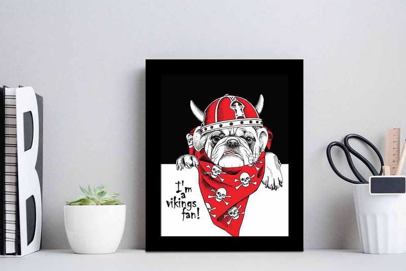 Billede Dyr med ramme flerfarvet - 22,3x52,8 cm - Boligtilbehør - Billeder & kunst