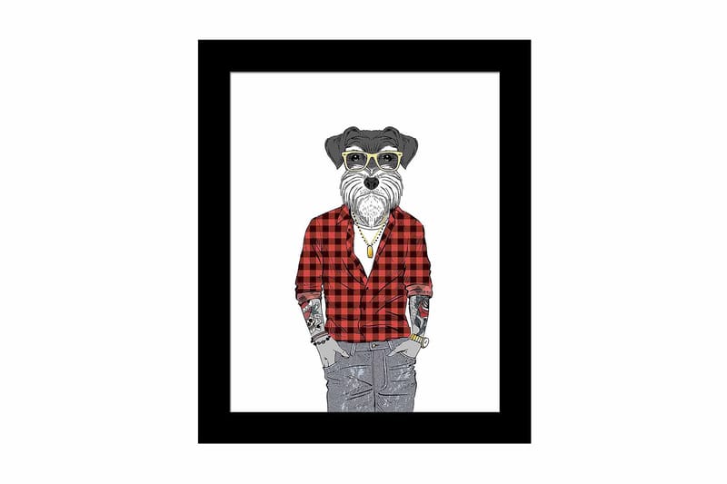 Billede Dyr med ramme flerfarvet - 22,3x52,8 cm - Boligtilbehør - Billeder & kunst