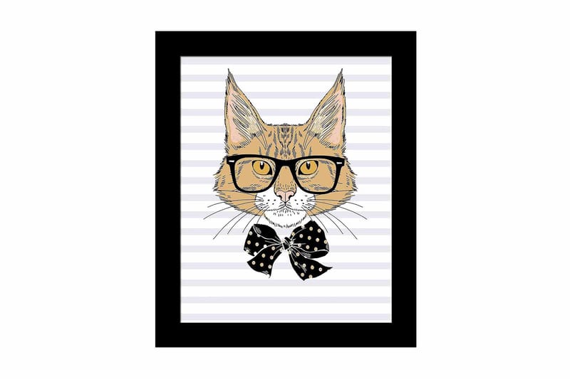 Billede Dyr med ramme flerfarvet, 22,3x52,8 cm