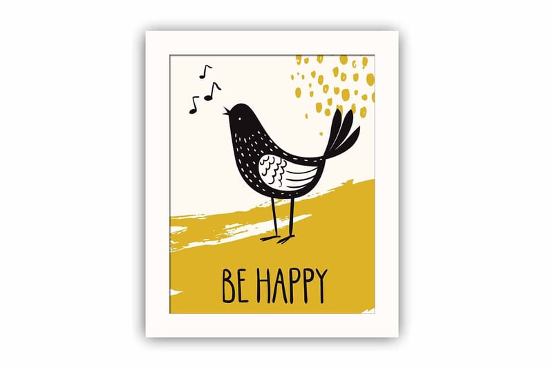 Billede Dyr med ramme flerfarvet, 22,3x52,8 cm