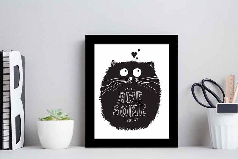 Billede Dyr med ramme flerfarvet - 22,3x52,8 cm - Boligtilbehør - Billeder & kunst