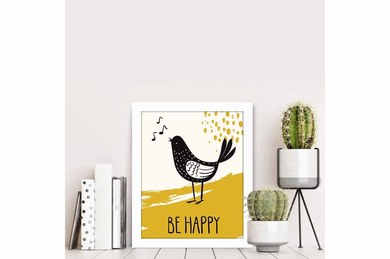 Billede Dyr med ramme flerfarvet - 22,3x52,8 cm - Boligtilbehør - Billeder & kunst