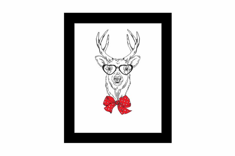 Billede Dyr med ramme flerfarvet, 22,3x52,8 cm