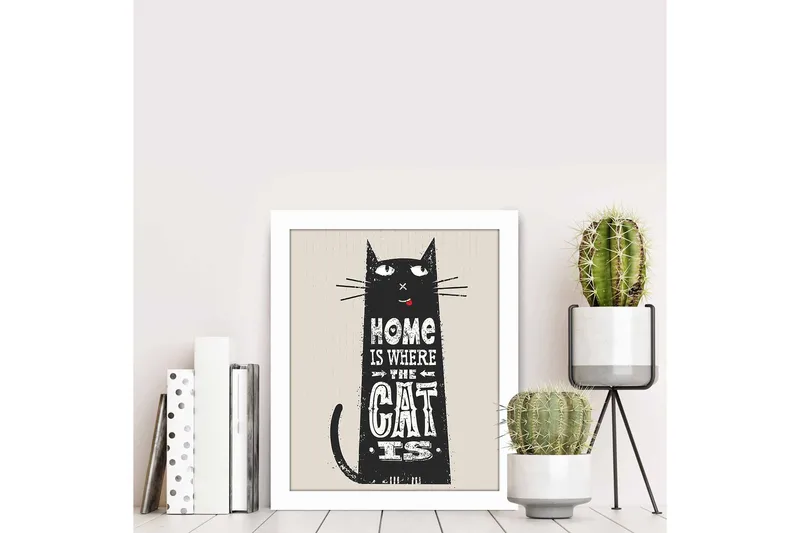 Billede Dyr med ramme flerfarvet - 22,3x52,8 cm - Boligtilbehør - Billeder & kunst