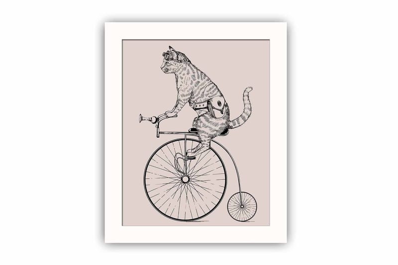 Billede Dyr med ramme flerfarvet, 22,3x52,8 cm