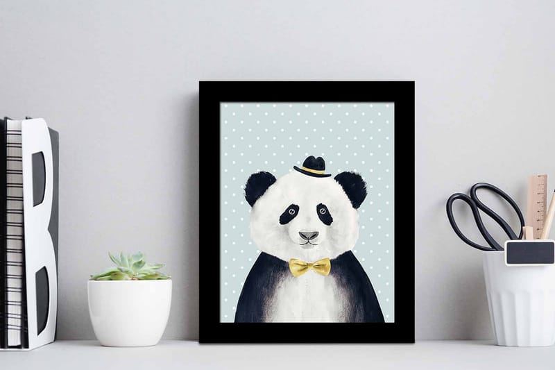 Billede Dyr med ramme flerfarvet - 22,3x52,8 cm - Boligtilbehør - Billeder & kunst