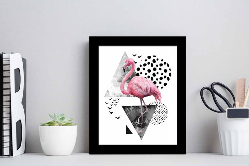 Billede Dyr med ramme flerfarvet - 22,3x52,8 cm - Boligtilbehør - Billeder & kunst