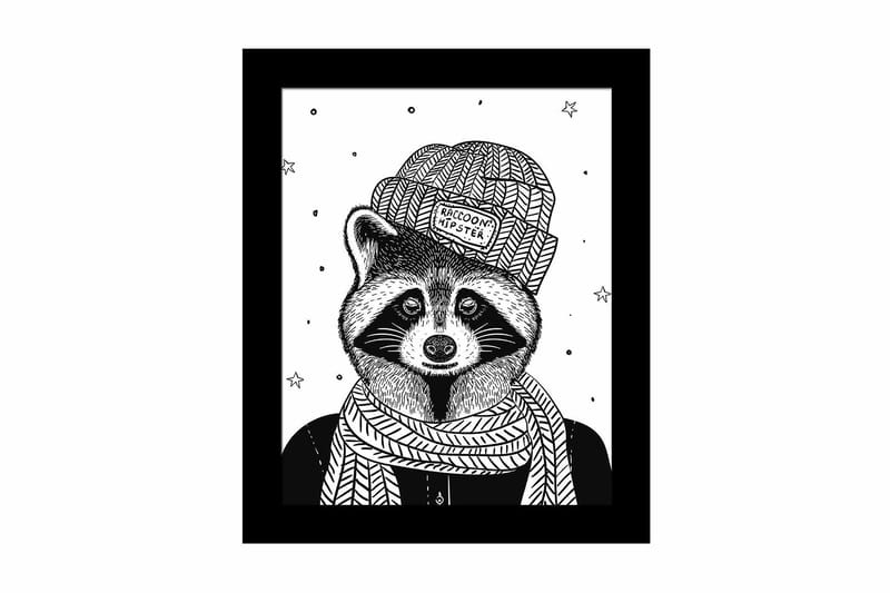 Billede Dyr med ramme flerfarvet, 22,3x52,8 cm