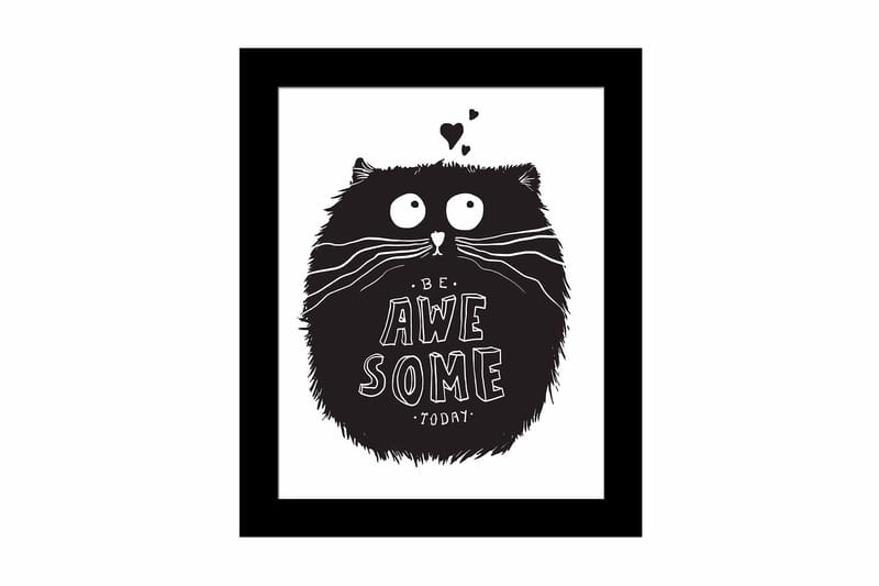 Billede Dyr med ramme flerfarvet, 22,3x52,8 cm