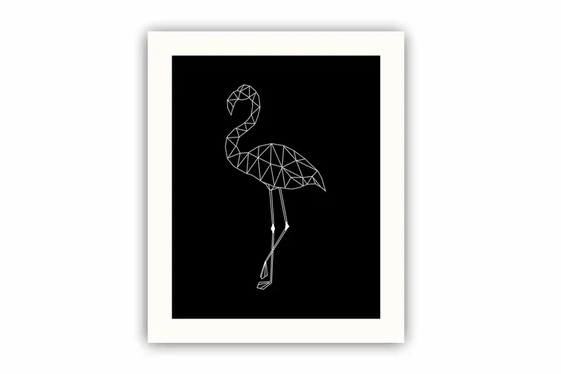 Billede Dyr med ramme flerfarvet, 22,3x52,8 cm