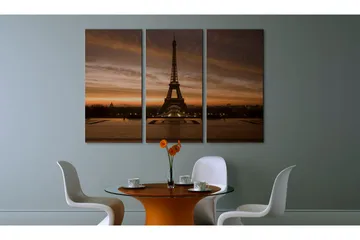 Billede Eiffel Tower At Dusk 120x80 - Artgeist sp. z o. o. - Boligtilbehør - Billeder & kunst - Billeder på lærred