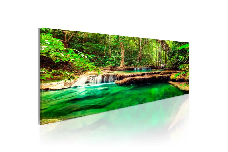 Billede Emerald Waterfall 120x40, Artgeist sp. z o. o.
