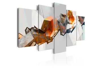 Billede Fiery Blocks 100x50 - Artgeist sp. z o. o. - Boligtilbehør - Billeder & kunst - Billeder på lærred