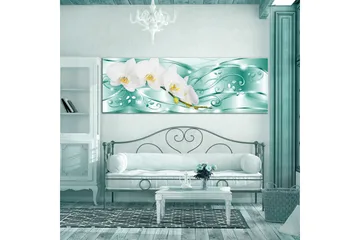 Billede Flowering 1 Part Narrow Green 150x50 - Artgeist sp. z o. o. - Boligtilbehør - Billeder & kunst - Billeder på lærred