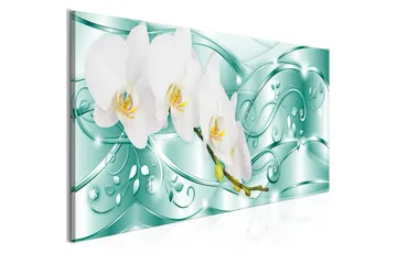 Billede Flowering 1 Part Narrow Green 150x50 - Artgeist sp. z o. o. - Boligtilbehør - Billeder & kunst - Billeder på lærred
