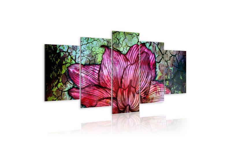 Billede Flowery Stained Glass 100x50, Artgeist sp. z o. o.