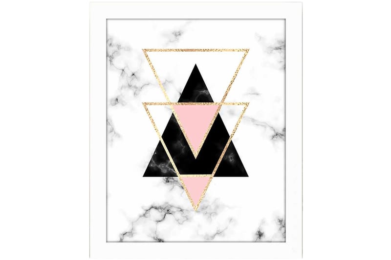 Billede Geometric with Frame Multicolored - 22,3x52,8 cm - Boligtilbehør - Billeder & kunst