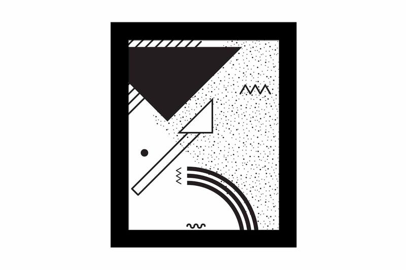 Billede Geometric with Frame Multicolored - 22,3x52,8 cm - Boligtilbehør - Billeder & kunst