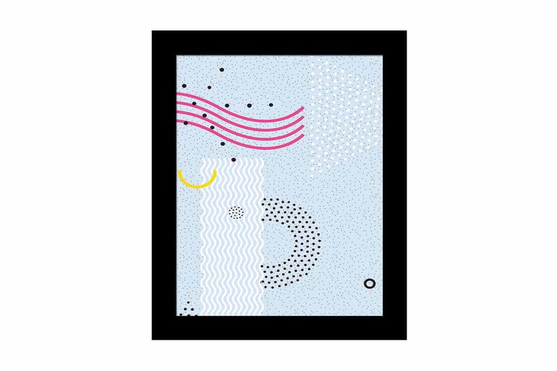 Billede Geometric with Frame Multicolored - 22,3x52,8 cm - Boligtilbehør - Billeder & kunst
