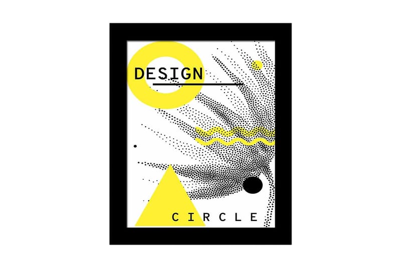 Billede Geometric with Frame Multicolored, 22,3x52,8 cm