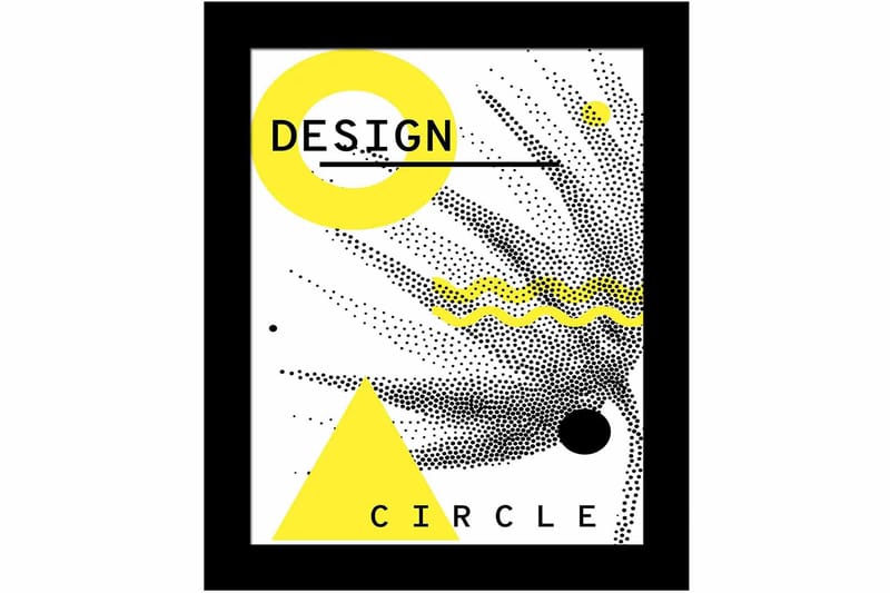 Billede Geometric with Frame Multicolored - 22,3x52,8 cm - Boligtilbehør - Billeder & kunst