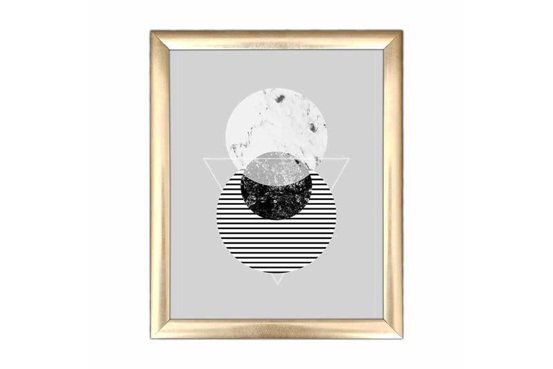 Billede Geometrisk med ramme flerfarvet - 22,3x52,8 cm - Boligtilbehør - Billeder & kunst