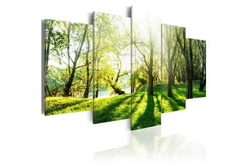 Billede Green Glade 200x100 - Artgeist sp. z o. o. - Boligtilbehør - Billeder & kunst - Billeder på lærred