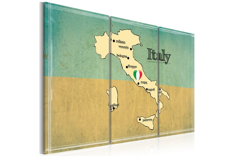 Billede Hjertet Af Italien Triptyk 120x80, Artgeist sp. z o. o.