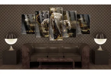 Billede I Akryl Brown Elephants 100x50 - Artgeist sp. z o. o. - Boligtilbehør - Billeder & kunst