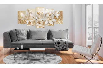 Billede I Akryl Golden Bouquet 100x50 - Guld - Boligtilbehør - Billeder & kunst