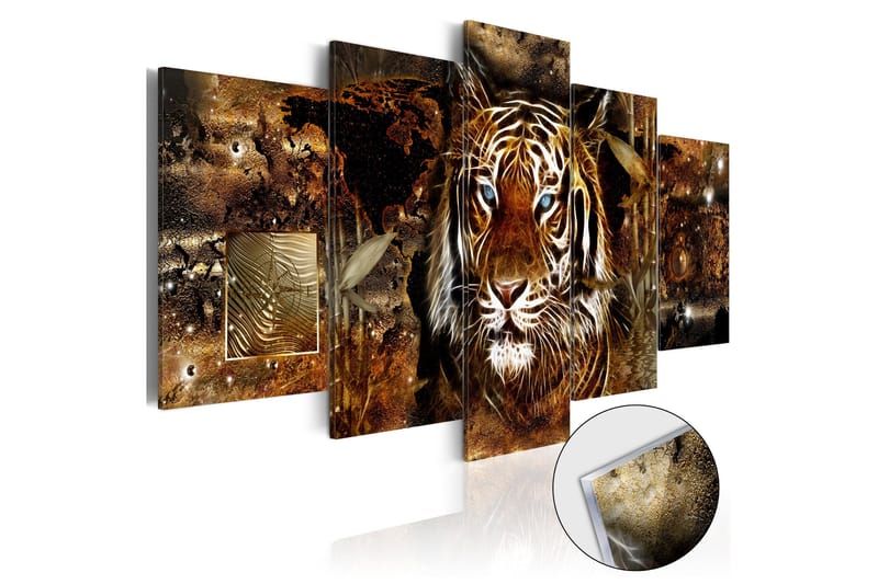 Billede I Akryl Golden Jungle 100x50 - Artgeist sp. z o. o. - Boligtilbehør - Billeder & kunst