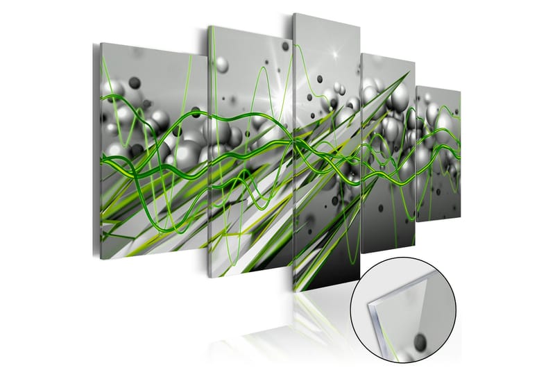 Billede I Akryl Green Rhythm 100x50, Artgeist sp. z o. o.