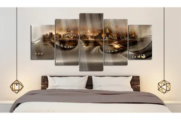 Billede I Akryl Lost City 100x50 - Brun/Bronse - Boligtilbehør - Billeder & kunst