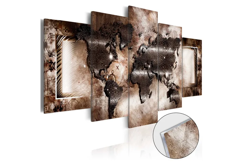 Billede I Akryl Platinum Map 100x50, Artgeist sp. z o. o.