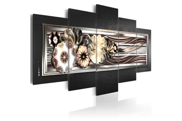 Billede In Platinum Waves 200x100 - Artgeist sp. z o. o. - Boligtilbehør - Billeder & kunst - Billeder på lærred