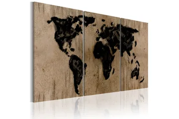 Billede Inky Verdenskort 120x60 - Artgeist sp. z o. o. - Boligtilbehør - Billeder & kunst - Billeder på lærred