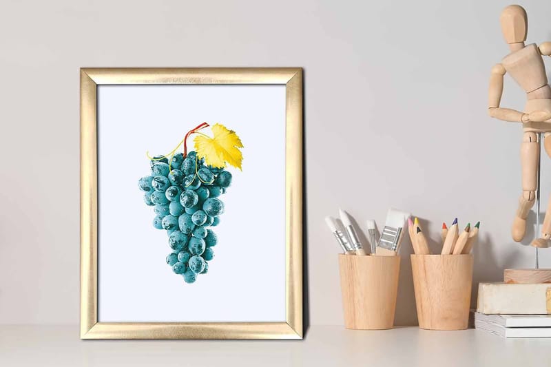 Billede Køkken med stel flerfarvet - 22,3x52,8 cm - Boligtilbehør - Billeder & kunst