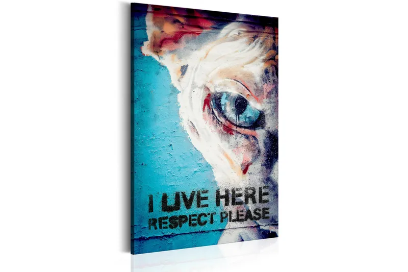 Billede Live Here Respect Please 60x90, Artgeist sp. z o. o.