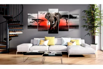 Billede Lonely Elephant 200x100 - Artgeist sp. z o. o. - Boligtilbehør - Billeder & kunst - Billeder på lærred