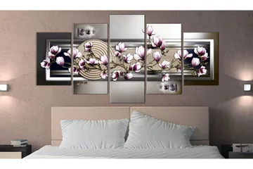 Billede Magnolia And Zen Garden 100x50 - Artgeist sp. z o. o. - Boligtilbehør - Billeder & kunst - Billeder på lærred