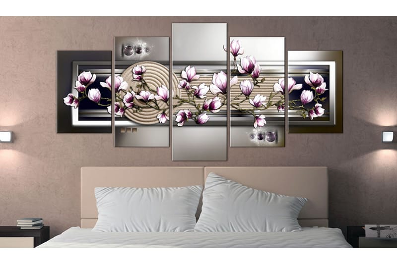 Billede Magnolia And Zen Garden 100x50 - Artgeist sp. z o. o. - Boligtilbehør - Billeder & kunst - Billeder på lærred